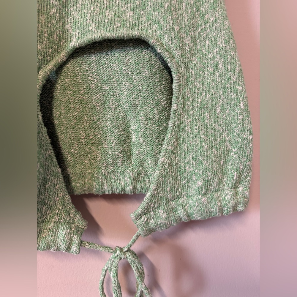 NWT Altar'd State Mint Knit Crop Top w Drawstring Medium. - Picture 4 of 6